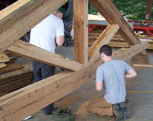 Drilling Joints for inserting Oak dowels to hold joints together